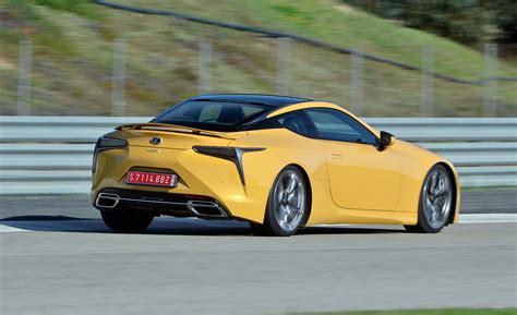 2018 Lexus Lc 500 Yellow Test Drive Rear And Side View Gallery (Photo ...