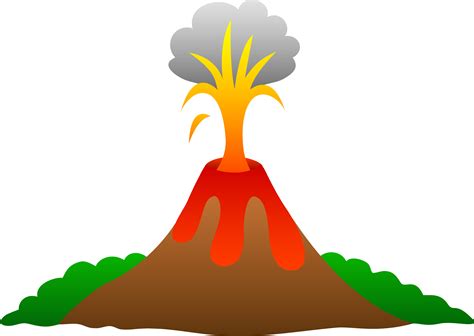 Clipart, Volcano Template - ClipArt Best