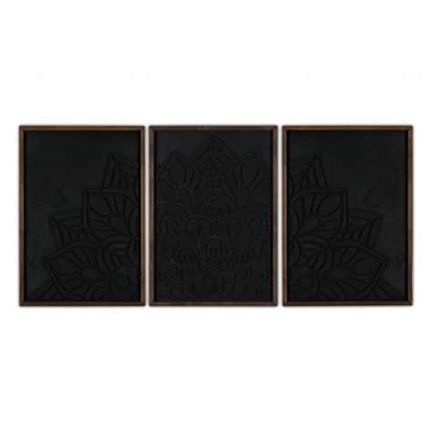 3 Set Wood Mandala Wall Art Set , Flowers Wooden Wall Art Set ,Mandala ...