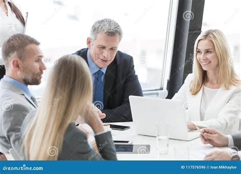 Happy Business Group at Meeting Stock Photo - Image of group, business ...