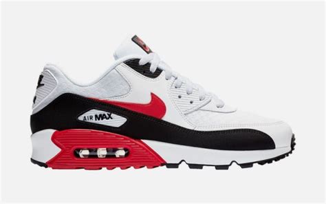 Now Available - Nike Air Max 90 White University Red Black | Soleracks