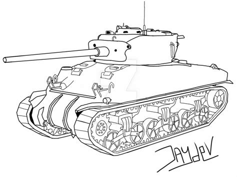 Sherman Tank Drawing at GetDrawings | Free download