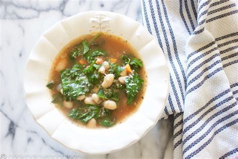 Italian Wedding Soup with White Beans and Spinach