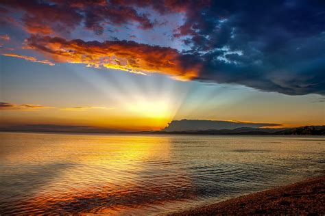 4K Sunset Beach Wallpaper : Baga Beach Sunset 4k Widescreen Background ...