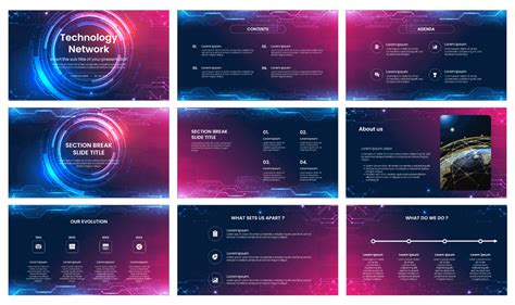 Technology Network Free Google Slides Theme PowerPoint Template