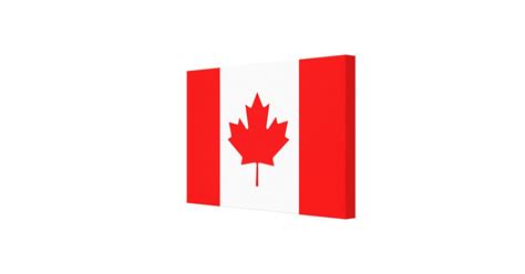 Canadian Flag of Canada Red Maple Leaf l'Unifolié Canvas Print | Zazzle