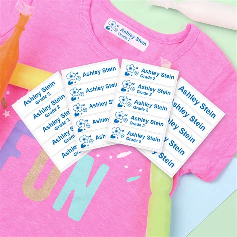 Iron On Labels – 40 Personalised clothing Labels | Labels4school ...