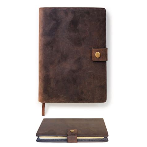 Full Grain Leather Refillable Journal Cover with A5 Lined Notebook by ...