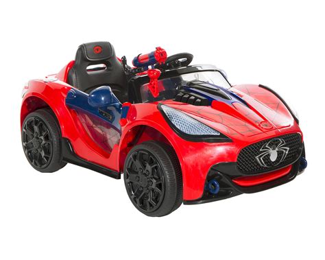 Amazon.com: Spiderman 6-volt Super Electric Ride-On Car, Red/Black/Blue ...