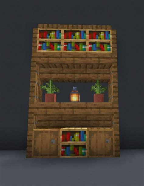 Get Inspired with a Simple Tall Spruce Bookshelf in Minecraft