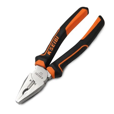 KSEIBI 8" (200mm) Universal Combination Pliers Hand Tool, Nikal plated ...