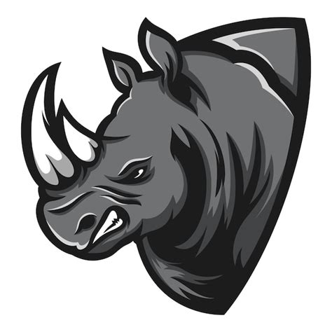 Premium Vector | Rhino mascot logo