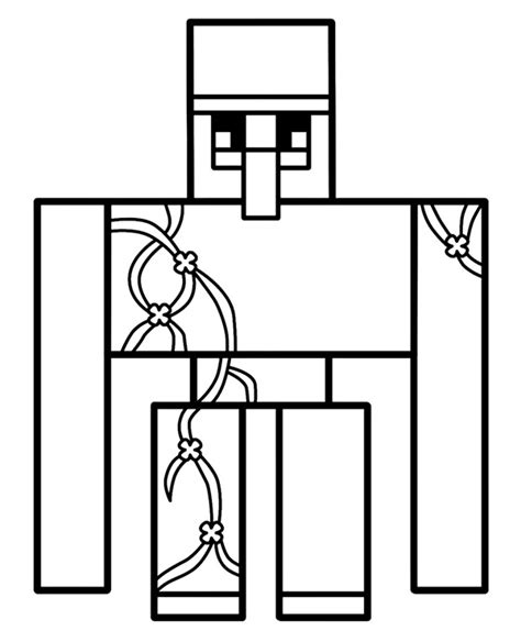 Minecraft golem coloring sheet - Topcoloringpages.net