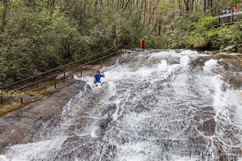 Enjoying Sliding Rock Waterfalls | Photos by Ravi