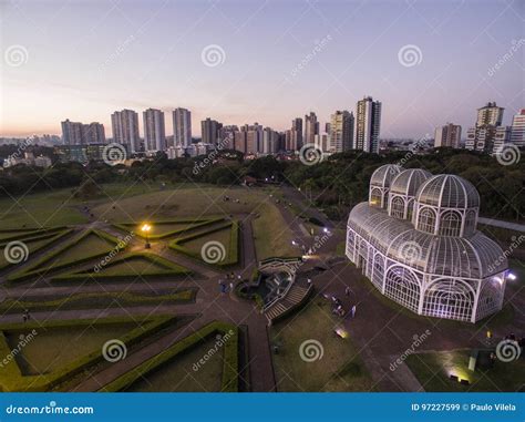 Aerial View Botanical Garden, Curitiba, Brazil. July, 2017. Editorial ...