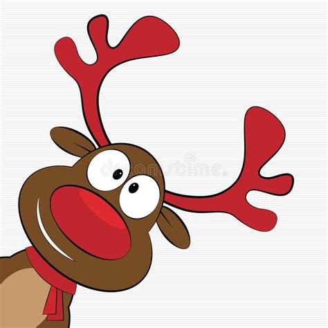 Christmas reindeer. Vector illustration of cute cartoon Christmas ...