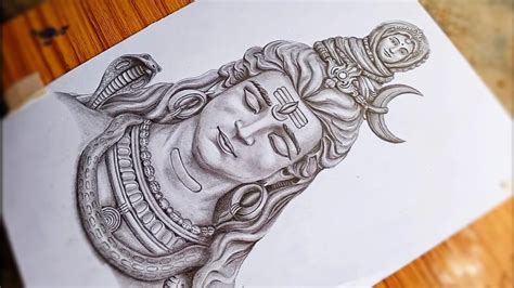 How to draw Lord Shiva Step by step Tutorial - YouTube