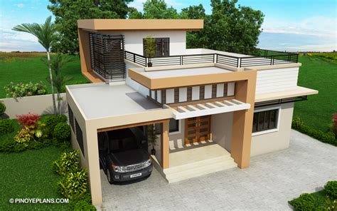 Kassandra – Two Storey House Design with Roof Deck | Pinoy ePlans