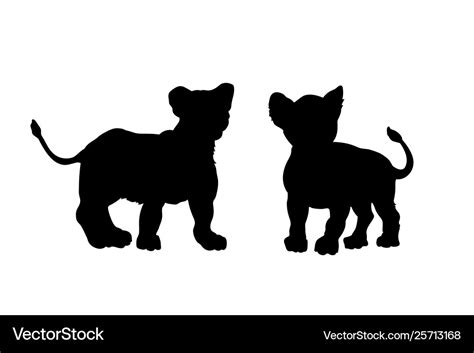 Free 164 Silhouette Baby Lion Svg SVG PNG EPS DXF File