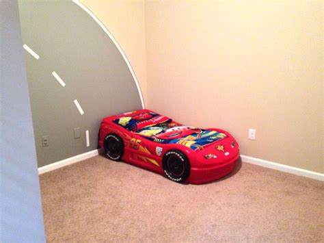 Lightning McQueen car bed #disney cars room #race car room #cars room # ...