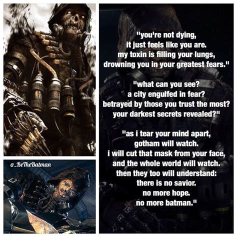 jonathan crane aka scarecrow's quotes are very epic in batman arkham ...