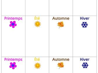 French Days, Months & Seasons | Teaching Resources