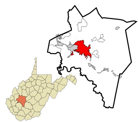 Image: Kanawha County West Virginia incorporated and unincorporated ...