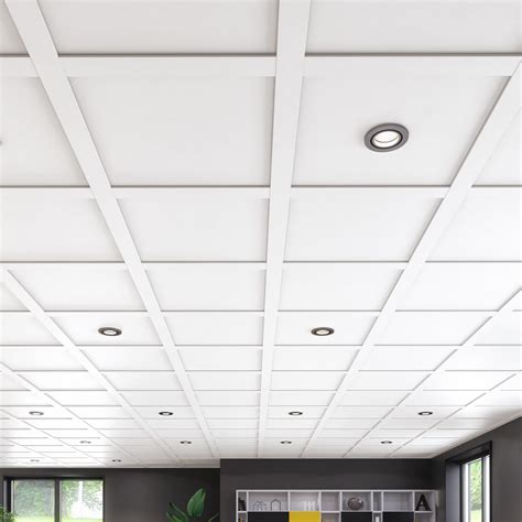 Embassy Ceilings 80 Sq. ft. Suspended Ceiling Tile and Grid Kit ...