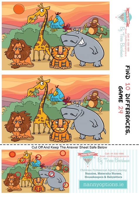 Find Differences Printable