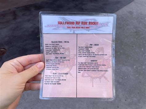 Guide to Secret Song Selections at Hollywood Rip Ride Rockit in ...