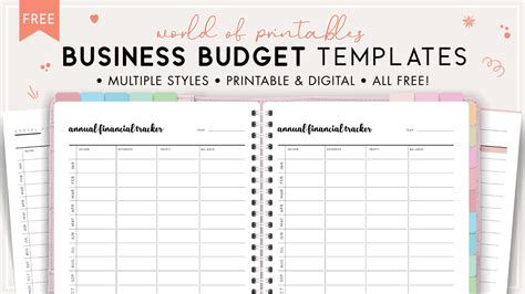 Printable Business Budget Template - Free PDF Templates