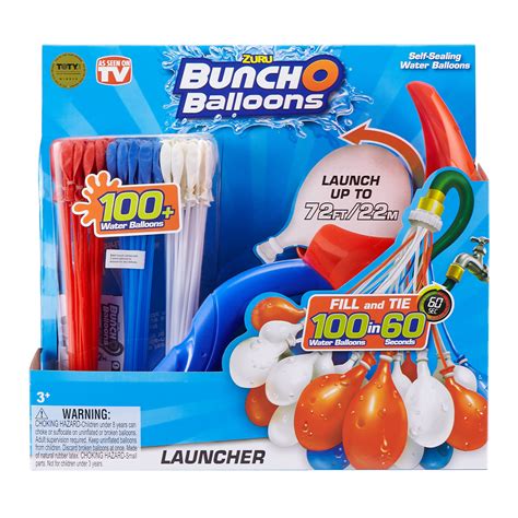 Bunch O Balloons Launcher with 100 Rapid-Filling Self-Sealing Water ...