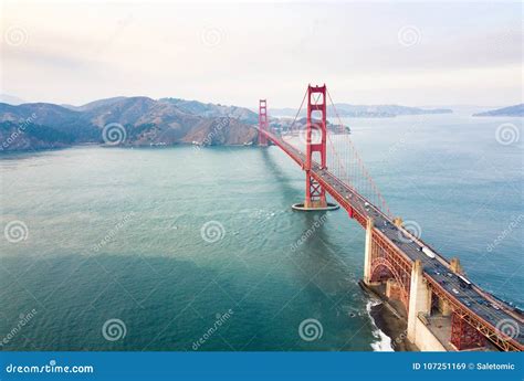 Golden Gate Bridge Aerial View Stock Image - Image of francisco, road ...