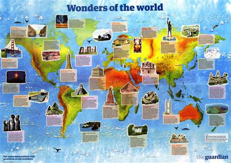 7 Natural Wonders Of The World Map