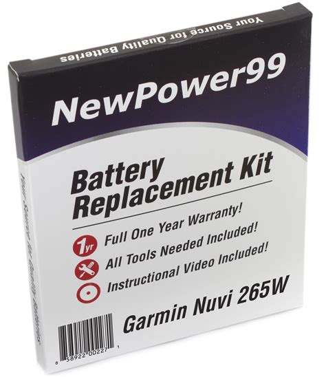 Garmin Nuvi 265W Battery Replacement Kit with Tools, Video Instructions ...