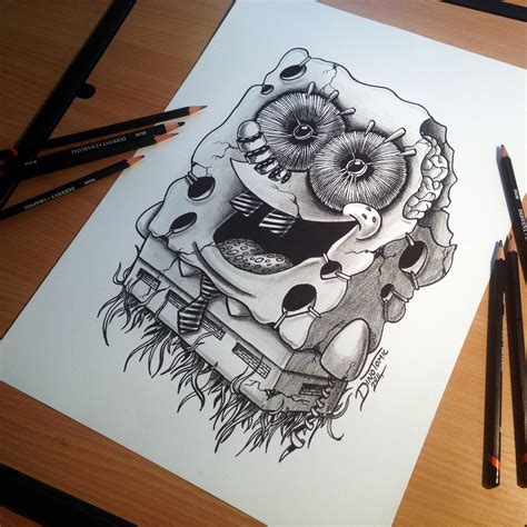 Sponge bob drawing by AtomiccircuS on DeviantArt