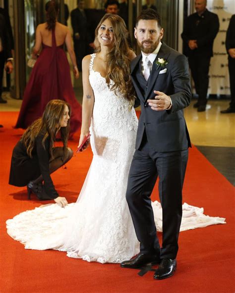 ANTONELLA ROCCUZZO with Lionel Messi at Wedding Reception in Argentina ...