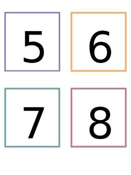 Numbers, Colors Flash Cards by GrowUpLearning | TPT