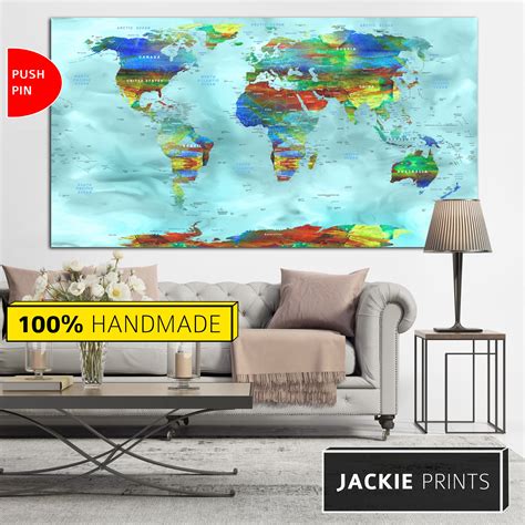 Canvas Art World Map World Map Canvas Wall World Map Full - Etsy