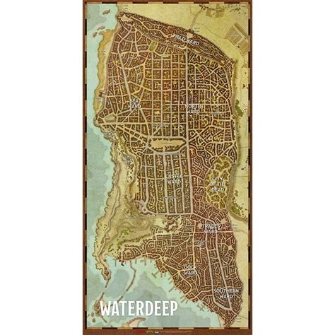 Dungeons & Dragons - Waterdeep Dragon Heist Map 20" x 40" - Walmart.com ...