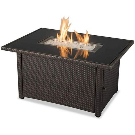 Endless Summer 44 x 32 inch Rectangular Outdoor Patio Gas Fire Pit ...