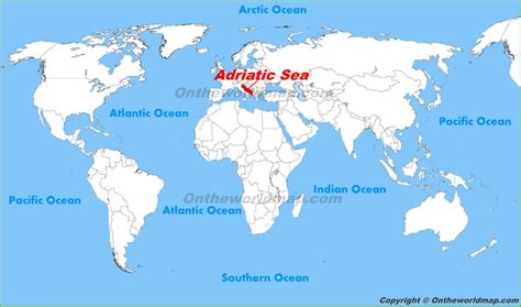 Adriatic Sea World Map – Map Vector