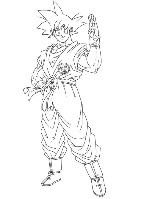 Free Son Goku Coloring Page - Free Printable Coloring Pages for Kids