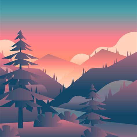 Landscape clipart mountain sunset, Landscape mountain sunset ...