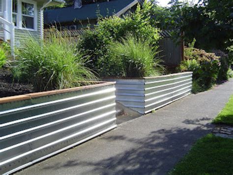 Diy Corrugated Metal Retaining Wall - Wall Design Ideas