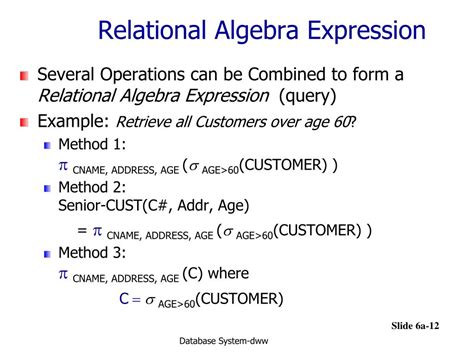 PPT - The Relational Algebra PowerPoint Presentation, free download ...