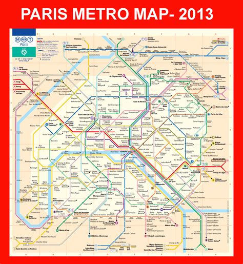 Paris Subway Map English Pdf - Map of world