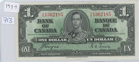 1937 Canadian $1 bill - Schmalz Auctions