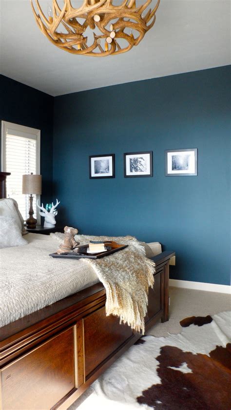 wall color #rusticbedroom | Deco chambre bleu, Couleur chambre, Chambre ...