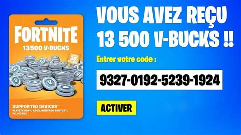 *NOUVEAU* CE CODE DONNE À TOUT LE MONDE 13 500 V-BUCKS! (Fortnite) in ...